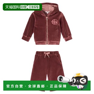 蔻依 婴儿 童装 潮奢 棉质天鹅绒带帽运动裤 Chloe 1h可退 set
