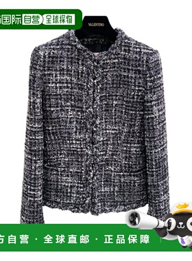 VALENTINO 女士西服 BCE3V58SFZ8R SS2025 黑色长袖休闲西装 夹克