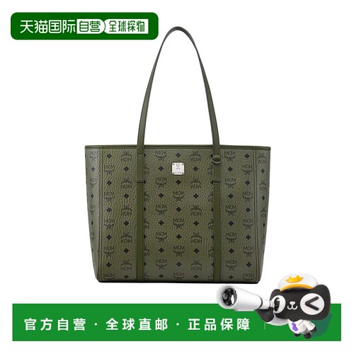 MCM 男士斜挎包 MWPFAMT07K8 AW2025 绿色 中号 Toni 购物袋