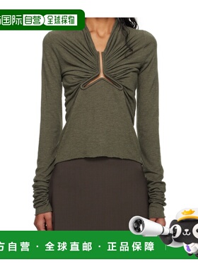 RICK OWENS 女士休闲裤 RP02E4266JR25 AW2025 军绿色