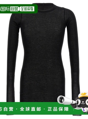 RICK OWENS 男士T恤 RU02E1250RC09 AW2025 黑色 Rib Ls T T-Shir