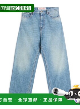 VALENTINO 男士牛仔裤 VDE05GAS6558 SS2025 蓝色 腰带环牛仔裤