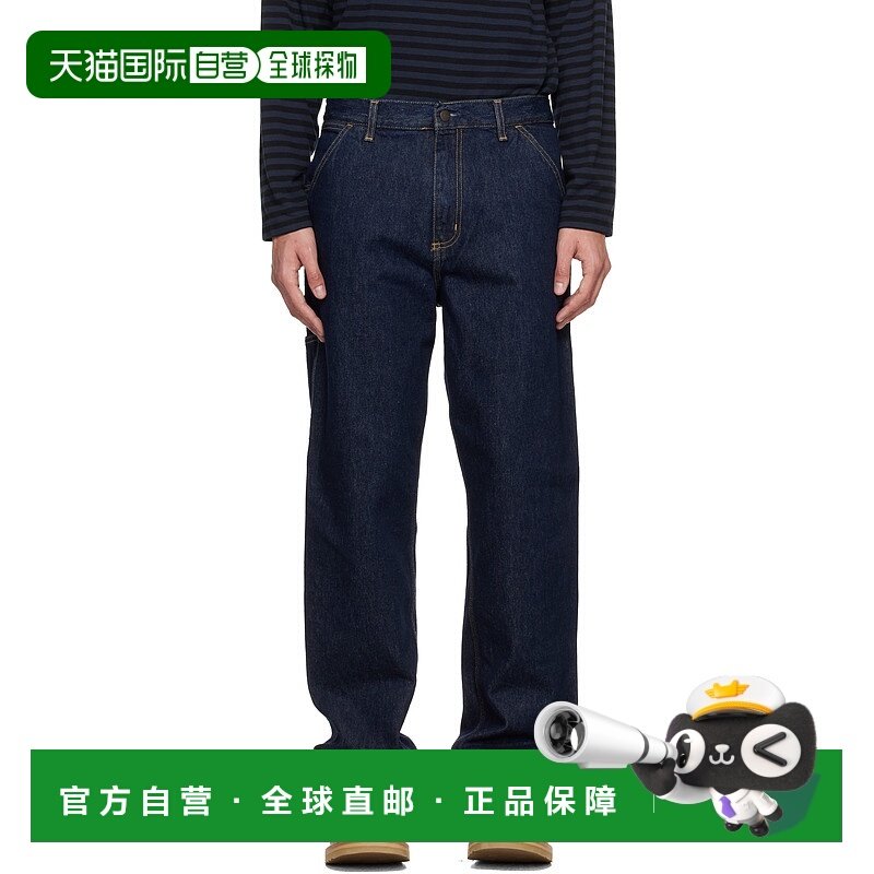 潮奢 CARHARTT WIP 男士 蓝色 Single Knee 牛仔裤 I032024