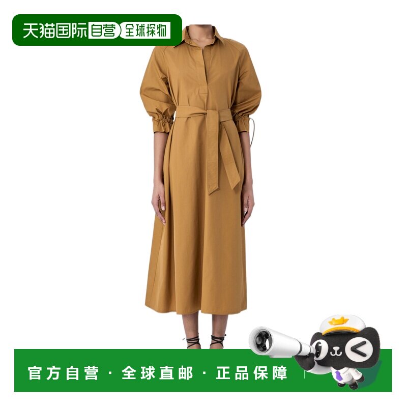 MAX MARA 女士连衣裙 1221156206014 SS2026 咖啡色 衬衫式连衣裙图片