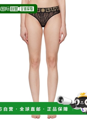 1h可退 潮奢 versace 范思哲 女士 黑色 Greca Border Lace 三角