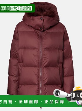 1h可退 潮奢 YVES SALOMON 女士 绗缝羽绒夹克 red红色 舒适时尚