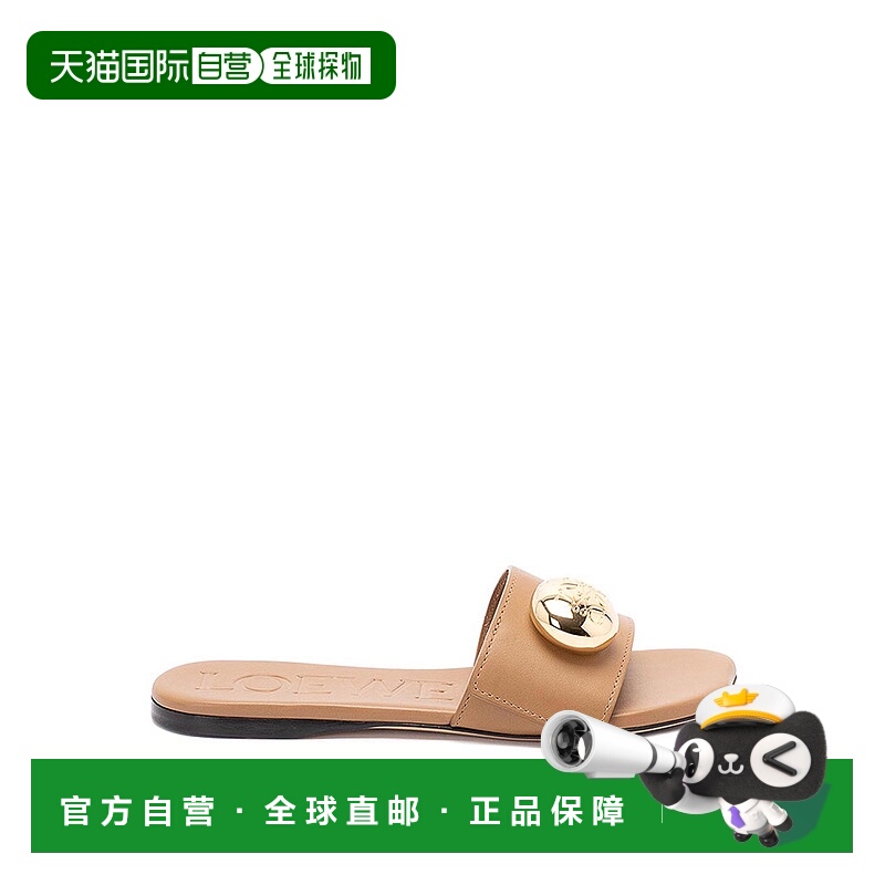 1h可退 LOEWE 女士凉鞋 L815465XB03980 AW2025 棕色 `Pebble` Sl