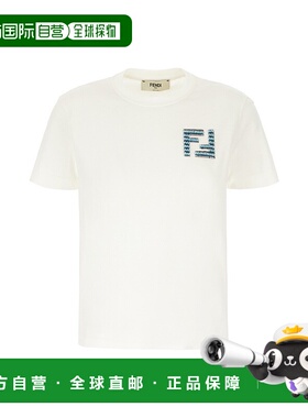FENDI 女士T恤 FS7254AT1UF1J7U AW2024 白色 White cotton t-shi