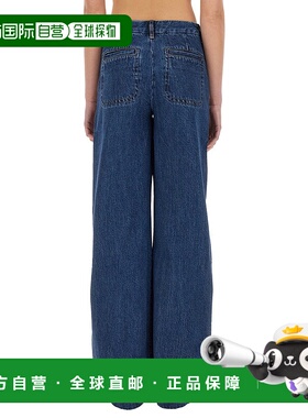 A.P.C女士牛仔裤COHTDF09085IAL新款阔腿裤直筒裤