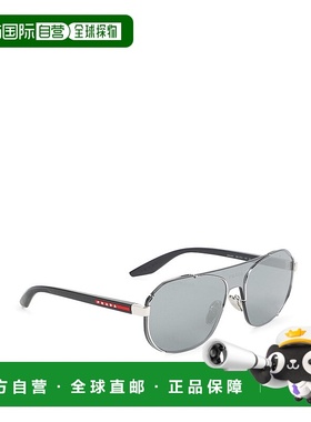 PRADA 男士太阳镜 0PS53YSBLACK SS2025 黑色 Sunglasses