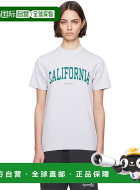 1h可退 潮奢 SPORTY & RICH 女士 灰色 California T 恤 TO043622