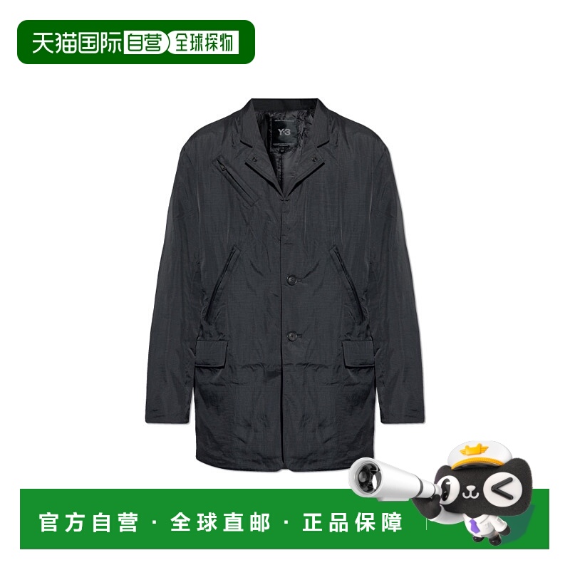 1h可退 Y-3 男士外套 KB0044 AW2025 灰色 长袖衬垫棉服夹克