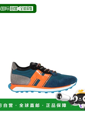HOGAN 男士运动鞋 HXM6070EG034B7819P AW2023 蓝色皮鞋
