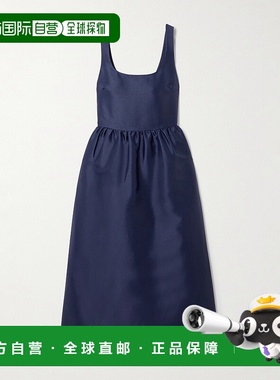 1h可退 潮奢 Self-Portrait 女士 褶皱缎面中长连衣裙 AW25901MNN