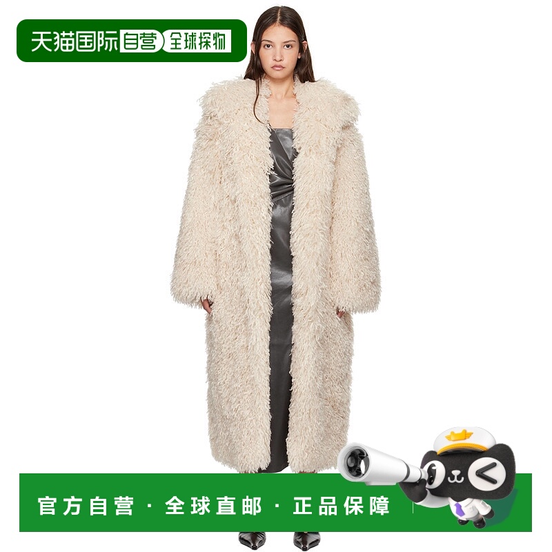 1h可退 潮奢 Nanushka 女士 灰白色 Kilah 人造毛皮大衣 NU24FWOW