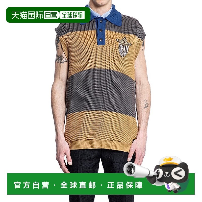 FENDI 男士针织衫 FZC371AU7SF1RWV-0 SS2025 棕色毛衣