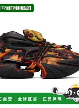 1h可退 潮奢 Balmain 巴尔曼 男士 黑色 & 黄色 Unicorn 运动鞋 A