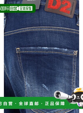 DSQUARED2 男士牛仔裤 S74LB1591S30664470 CO蓝色直筒裤休闲裤