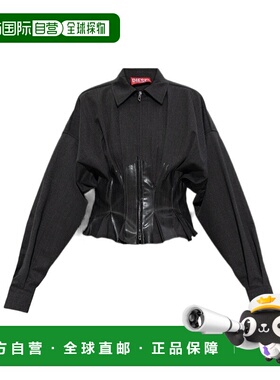 DIESEL 女士夹克 A209870SLCF93R SS2026 黑色 长袖休闲夹克
