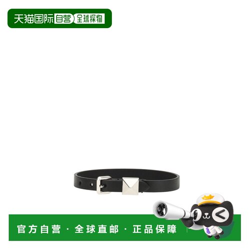 VALENTINO 男士腰带 YJ0BD7UQT0NO SS2026 黑色 铆钉手环皮带