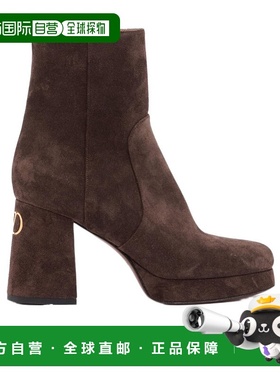 VALENTINO 女士靴子 WS0NF1DHU0TO AW2025 深棕色 徽标短筒靴女靴