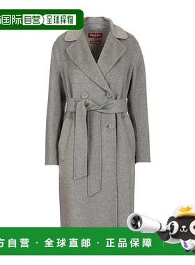 MAX MARA 女士外套 6016045106027 AW2025 灰色 翻领长袖大衣