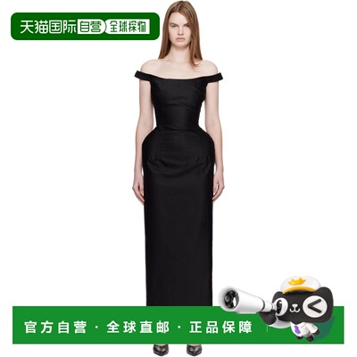 1h可退 潮奢 magda butrym 女士 黑色 Off-Shoulder Hip Pad 连衣