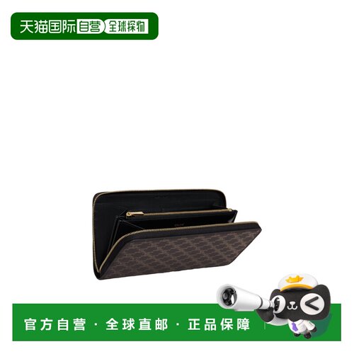 CELINE 女士钱包 10B552BQ338NO CO 黑色 大号标志印花拉链钱包