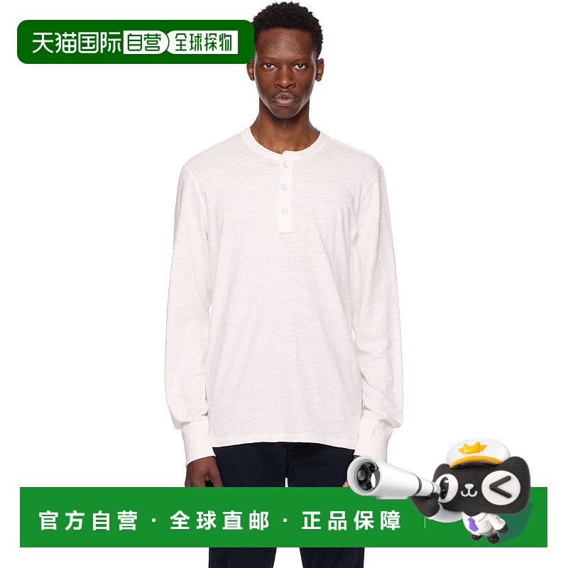 1h可退 潮奢 rag bone 瑞格布恩 男士 白色 Classic Flame 亨利衫