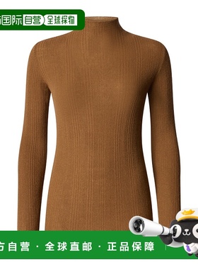 PINKO 女士针织衫 105752A2TOL38 AW2025 棕色长袖Turtleneck
