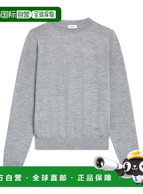 CELINE 女士针织衫 RY0NZ0V4309GG AW2025 灰色 薄羊绒圆领毛衣