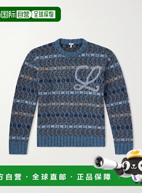 1h可退 潮奢 LOEWE 罗意威 男士 Logo嵌花羊毛混纺毛衣 H526Y14KM