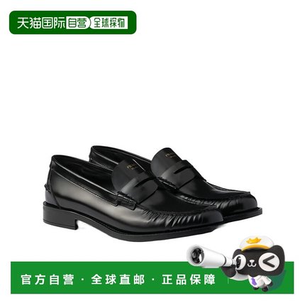 PRADA 女士芭蕾乐福鞋 1D199OV69F020F0Y71 CO 黑色 圆头乐福鞋