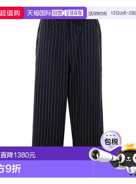 Y-3 男士休闲裤 KR0179 SS2026 黑色 Black Striped Pants