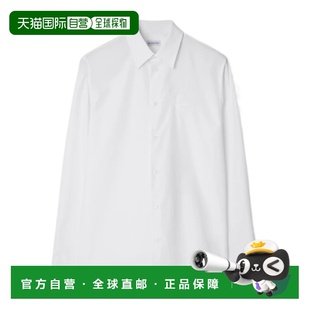 80953331 衬衫 AW2024 白色 BURBERRY 徽标棉质衬衫 男士
