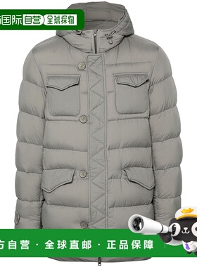 HERNO 男士夹克 PI004ULE12456Z9406 SS2025 灰色 长袖连帽羽绒服