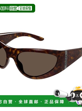 GUCCI 男士太阳镜 GG1575S002 SS2025 黑色 猫眼框太阳镜