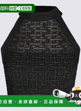 BALMAIN 女士衬衫 DF1AB026KG96EAC SS2025 黑色 PB Labyrinth 针