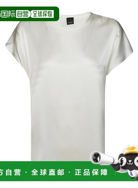 PINKO 女士T恤 100100A2JRZ09 AW2025 圆领白色短袖T恤