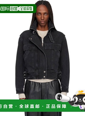 1h可退 潮奢 ISABEL MARANT 女士 黑色 Joseline 牛仔夹克 VE0609