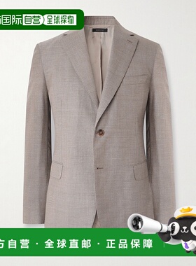 1h可退 潮奢 Brioni 布里奥尼 男士 Trevi 修身织纹羊毛西装外套