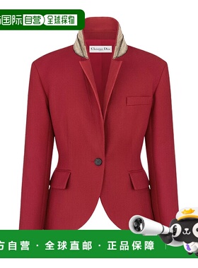 DIOR 女士西服 551V45A1758X3468 AW2025 红色 FITTED 夹克外套