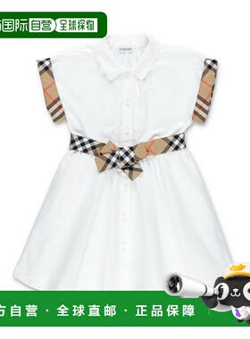 BURBERRY 女童连衣裙 8117162A1464 SS2026 白色 SHIRT DRESS DET