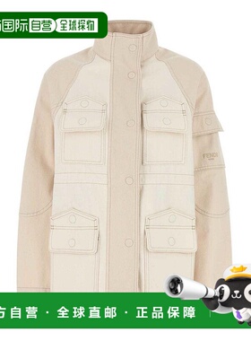 FENDI 女士西服 FLF802AT23F08QQ-0 CO 白色 Denim Bomber Jacket