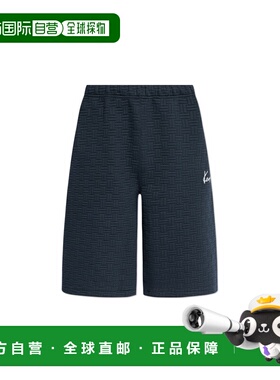 KENZO 男士短裤 FE65PA8214MU79 AW2024 蓝色 徽标短裤