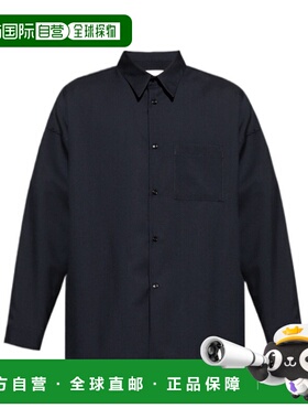 MARNI 男士衬衫 CUMU0061X3TW83900B99 AW2025 黑色长袖