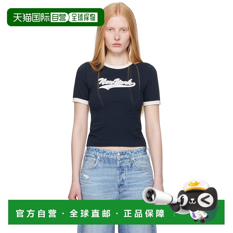 1h可退 潮奢 rag bone 瑞格布恩 女士 海军蓝 Mica Ringer T 恤 W
