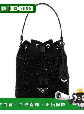 PRADA 女士手提包 1BE067VWRM2C4QF0002 AW2024黑色单肩包 斜挎包