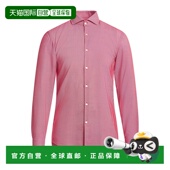 潮奢 舒适时尚 BOSS 男士 1h可退 red红色 波士 花纹衬衫