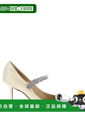 JIMMY CHOO 女士高跟鞋 BINGPUMP85PATLINEN CO 白色玛丽珍鞋